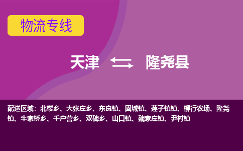 天津到隆尧县物流公司,天津到隆尧县货运,天津到隆尧县物流专线