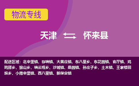 天津到怀来县物流公司,天津到怀来县货运,天津到怀来县物流专线