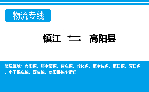 镇江到高阳县物流专线|镇江至高阳县货运专线