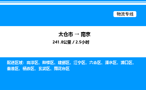 太仓市到南京货运公司_太仓市到南京货运专线