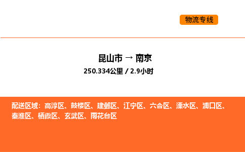 昆山到南京物流专线|昆山市至南京货运专线