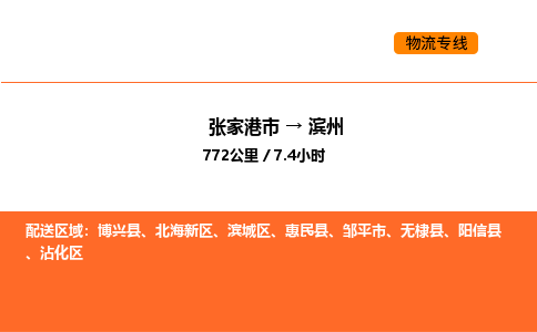 张家港到滨州物流专线|张家港市至滨州货运专线